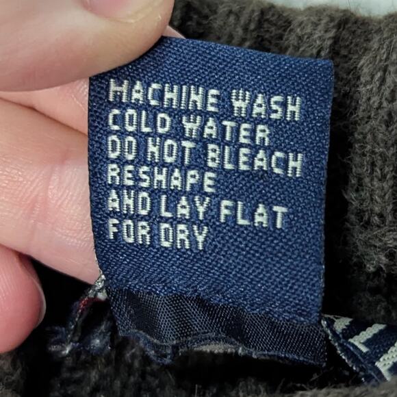 Aeropostale Y2K Brown & Cream Striped Ribbed Knit Long Sleeve Sweater Size Small - Picture 5 of 8